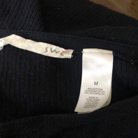 Black snap sleeve shirt 🖤 SWE size M - Picture 2 of 4